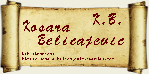 Kosara Beličajević vizit kartica